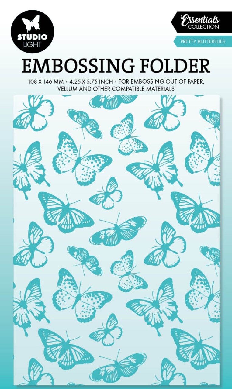 Studio Light Essentials Embossing Folder-Nr. 26 Pretty Butterflies